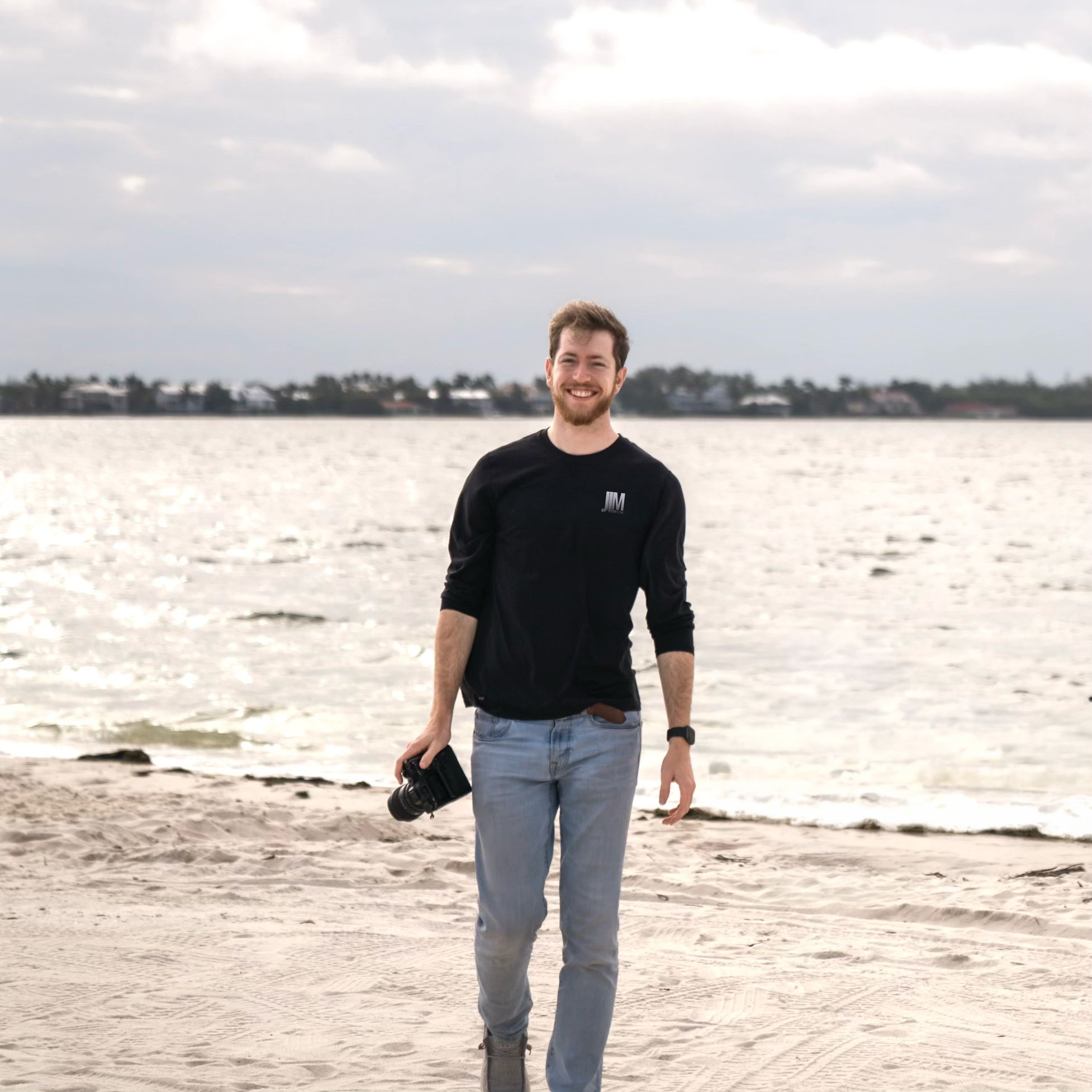 John Lockwood, founder of John Lockwood Media, on location with a cinema camera